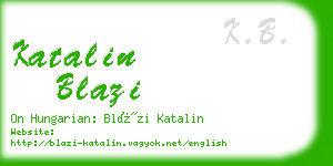 katalin blazi business card